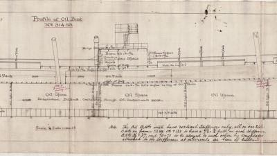 A profile plan for a ship in the Centre's collection.